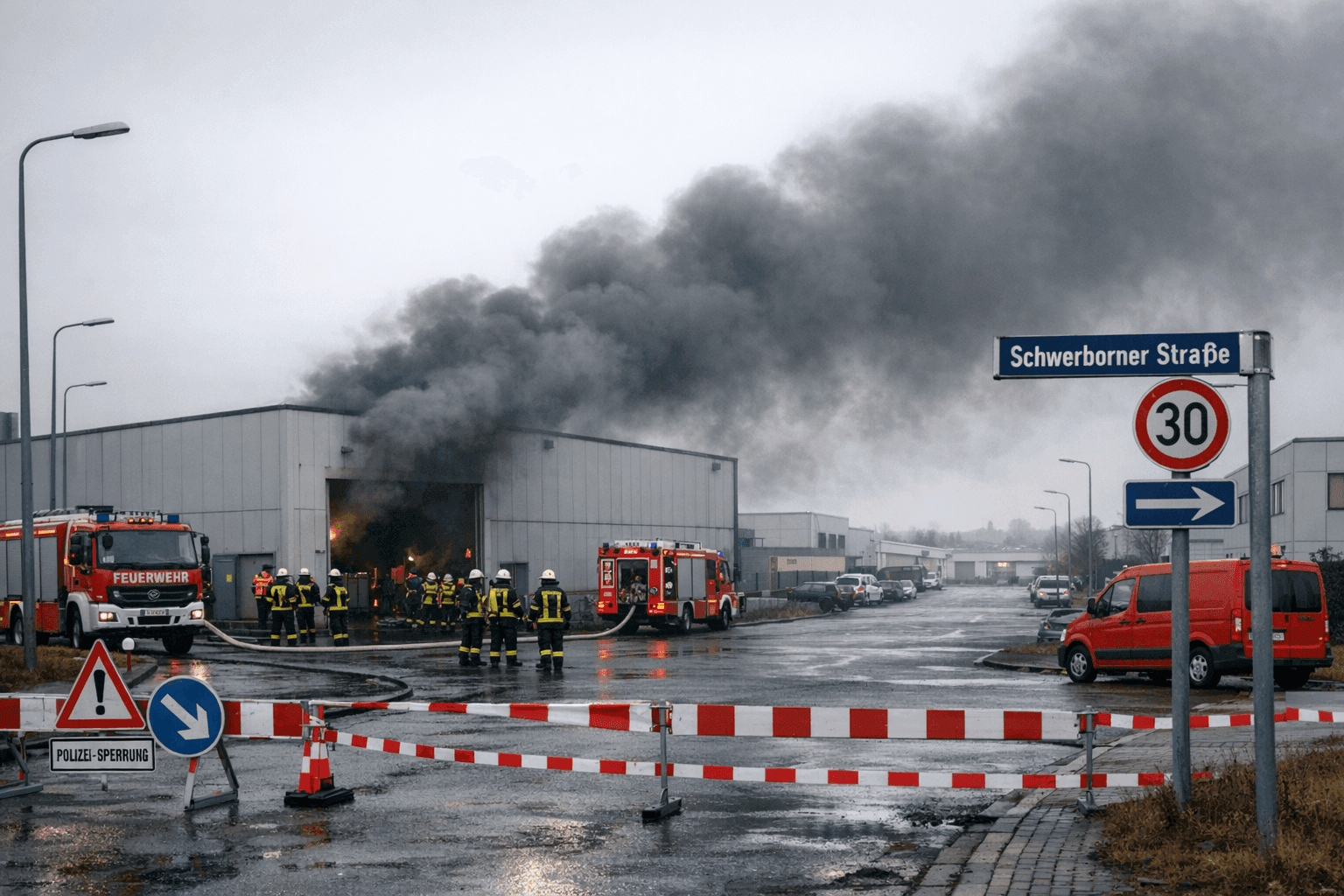 Rauchwolke über Erfurt-Nord