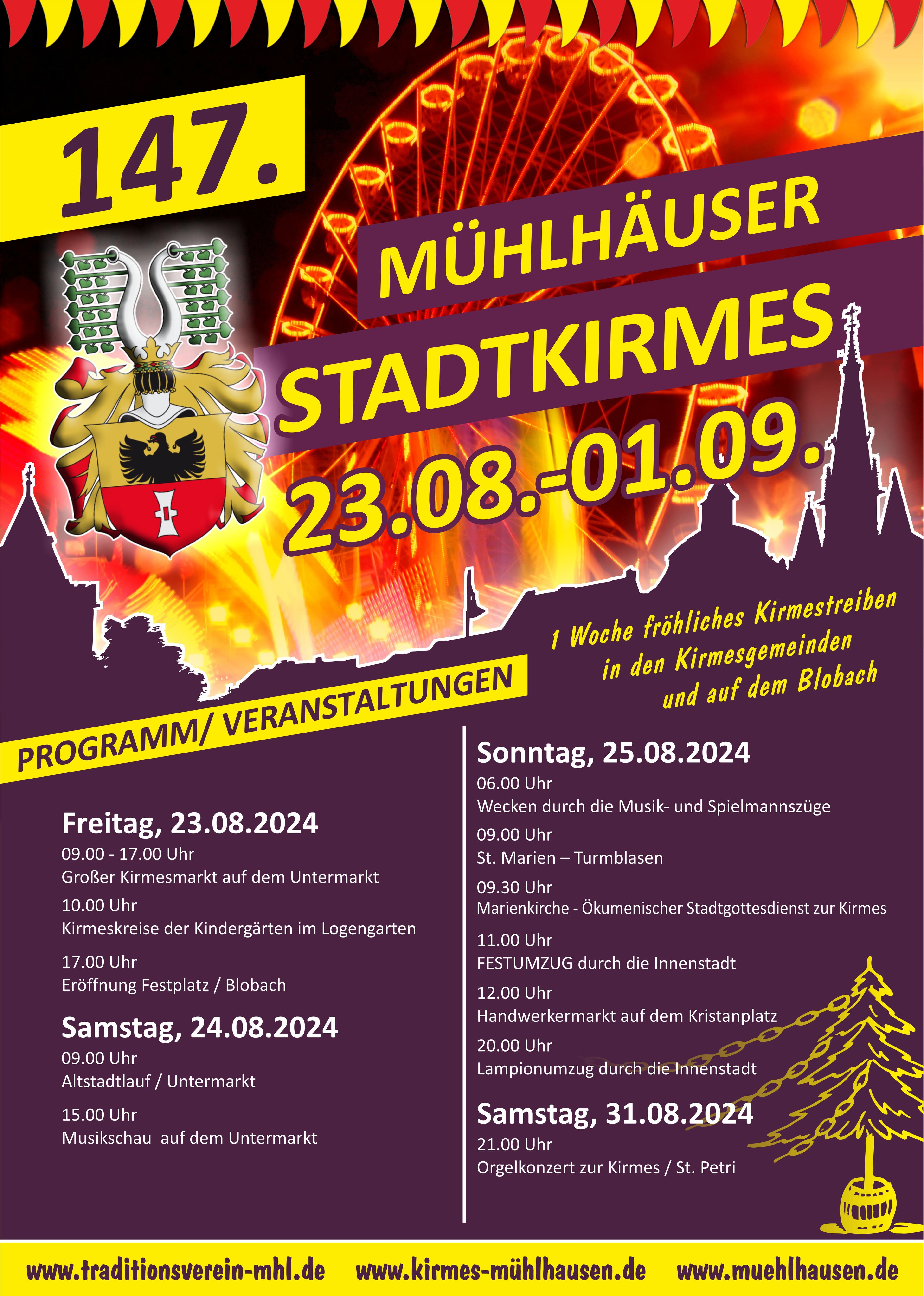 Mühlhäuser Stadtkirmes 2024: Ein Fest der Tradition und des Vergnügens