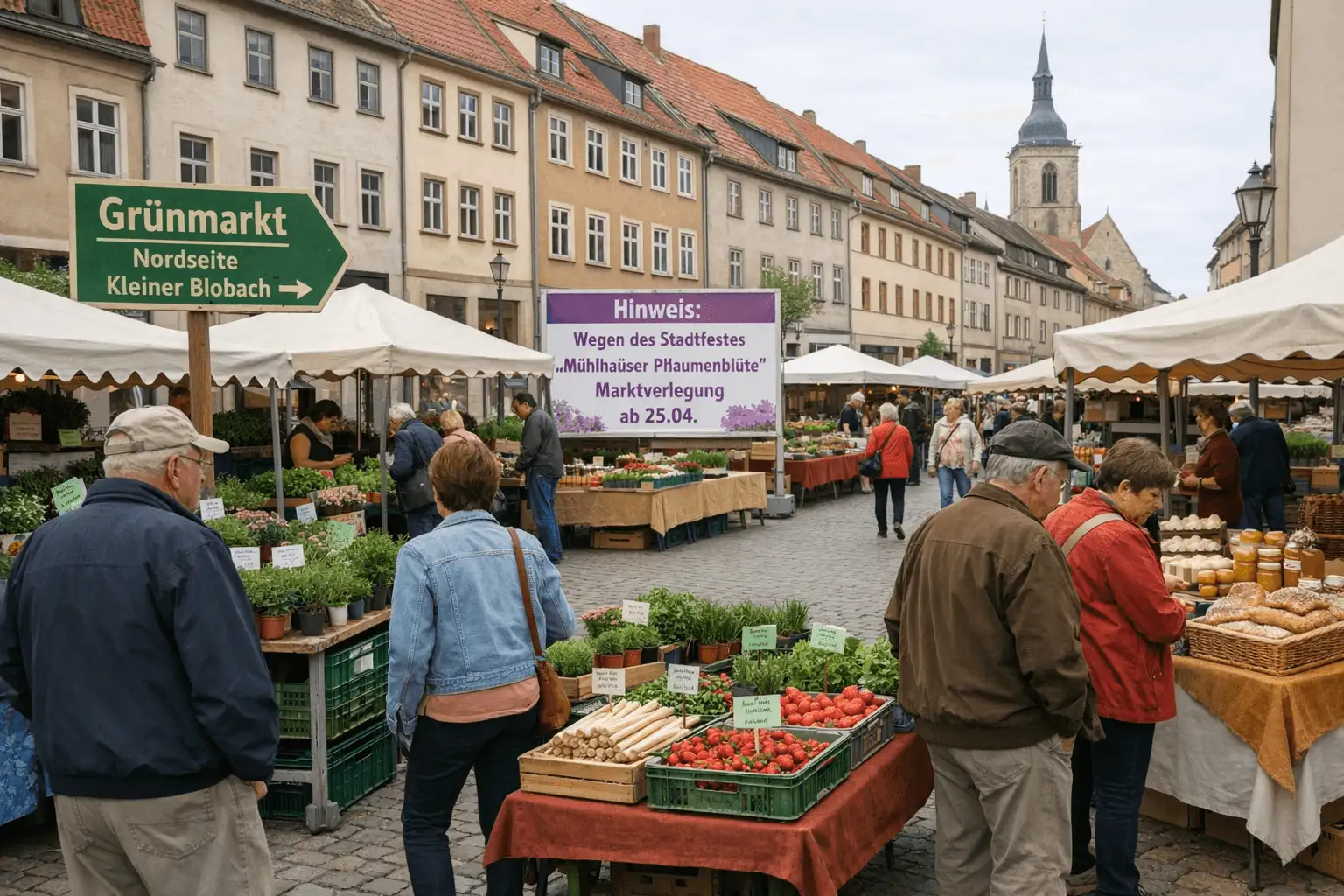 Grünmarkt in Mühlhausen wird verlegt