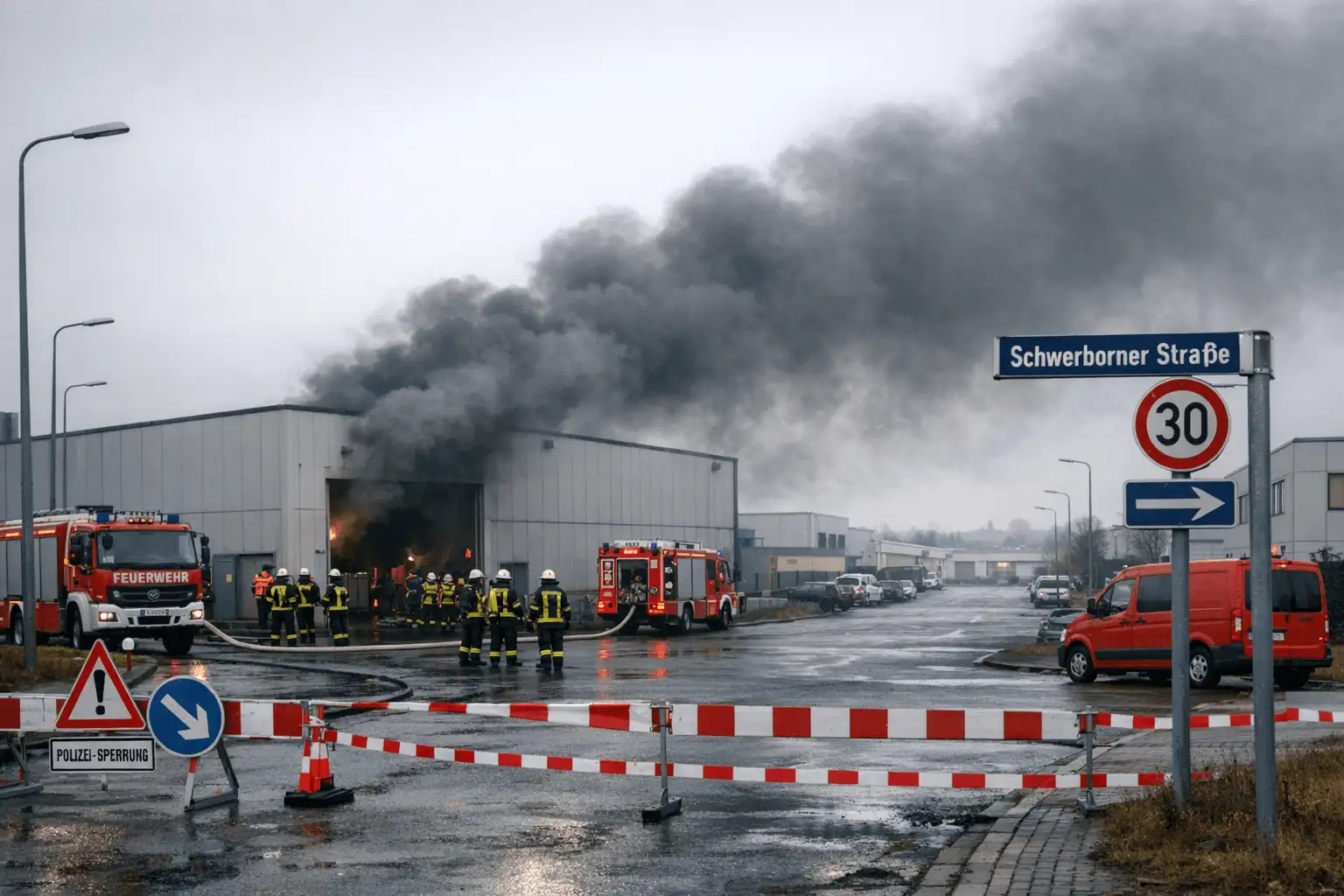 Rauchwolke über Erfurt-Nord