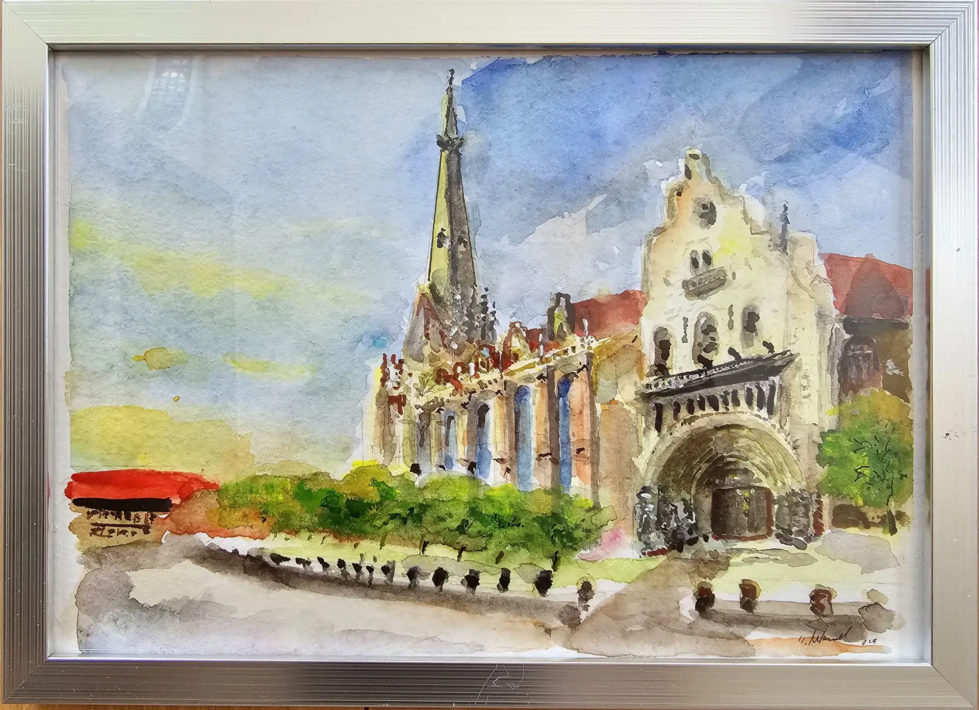 Mühlhausen im Aquarell